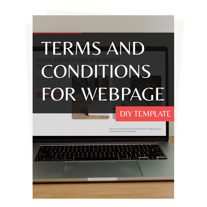 terms and conditions for webpage